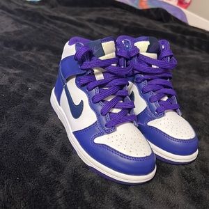 Nike Dunks Highs- Purple Midnight Navy